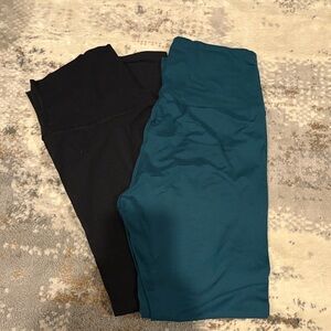 Teal and Black Leggings